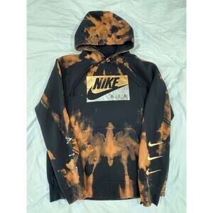 Nike Air Custom Tie Dyed Pullover Hoodie Size Large